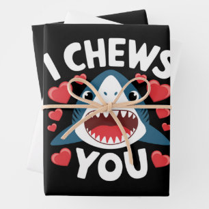 Feuille De Papier Cadeau Love Heart Leopard Cute Valentine's Day