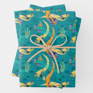 Feuille De Papier Cadeau Luca   Alberto & Luca Swim Avec Motif de poisson