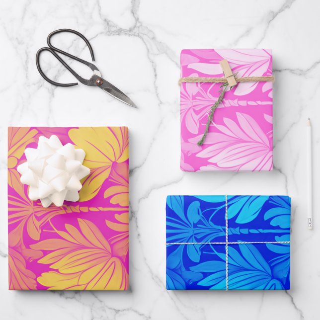 Feuille De Papier Cadeau Luxueux et belles vacances spéciales (Recto)