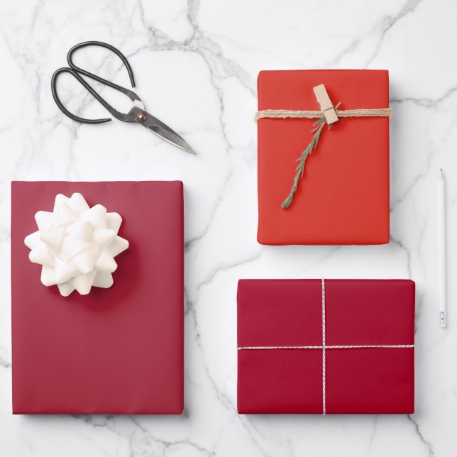 Feuille De Papier Cadeau Madder MIT MU Rouge Tons 3 (Recto)