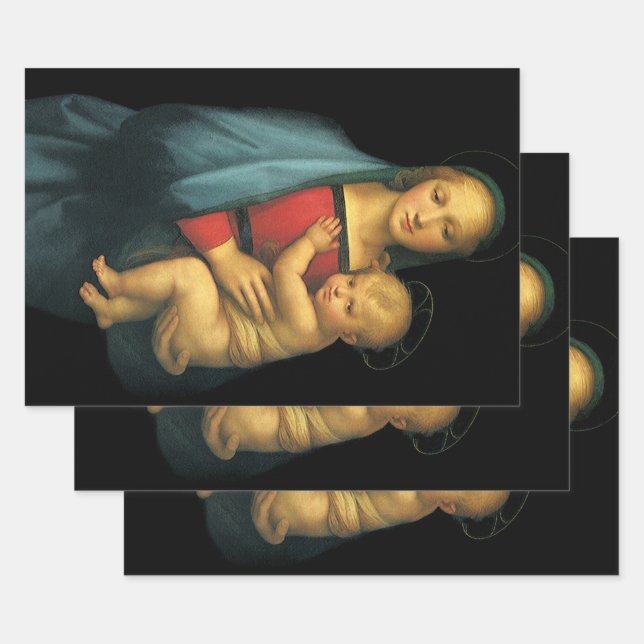 Feuille De Papier Cadeau Madonna And Child, Madonna del Granduca by Raphael (Lot)