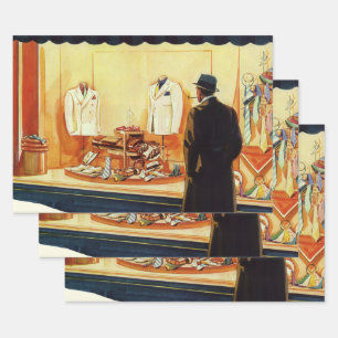 Feuille De Papier Cadeau Magasin de vente au détail d'entreprise vintage, h