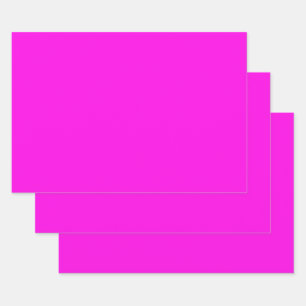 Feuille De Papier Cadeau Magenta brillant (couleur solide)