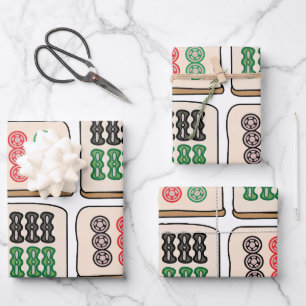 Feuille De Papier Cadeau Mahjong Tiles Luck Strategy Joueurs