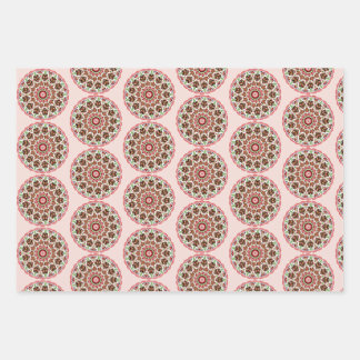 Feuille De Papier Cadeau Maisons en pain d'épice à la rosemaling de l'art p