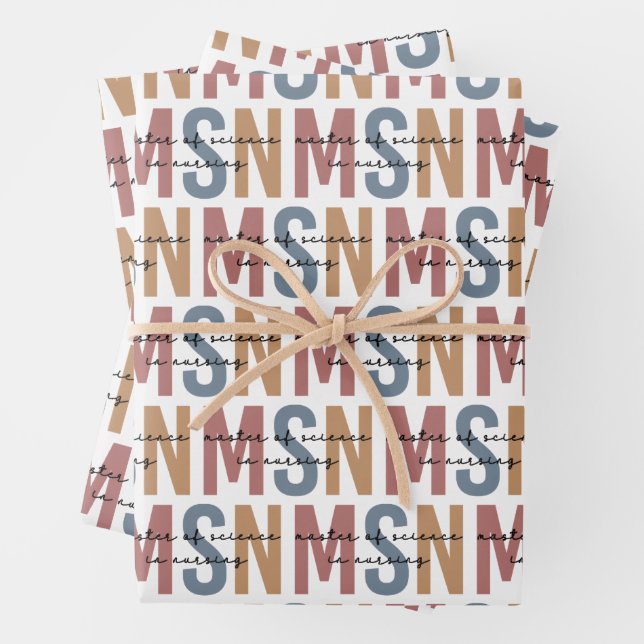 Feuille De Papier Cadeau Maîtrise en sciences de MSN en sciences infirmière (En situation)