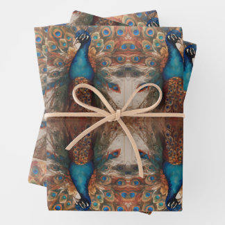 Feuille De Papier Cadeau Majestic Splendor Le Boho Peacock Wrappaper