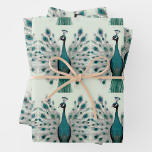 Feuille De Papier Cadeau Majestic Splendor Le Boho Peacock Wrappaper