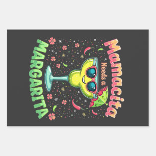 Feuille De Papier Cadeau Mamacita a besoin d'une Margarita Cinco De Mayo Pa