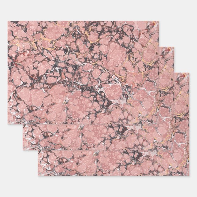 Feuille De Papier Cadeau Marbre rose du Tennessee (Lot)