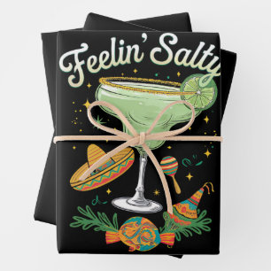 Feuille De Papier Cadeau Margarita Salée Drôle Sentiment Cinco De Mayo