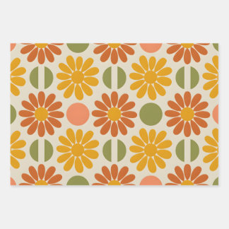 Feuille De Papier Cadeau Marguerite Ensoleillée