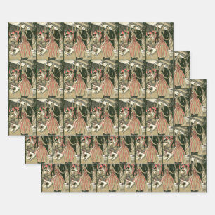 Feuille De Papier Cadeau Mariage Art Déco Vintage, Première Danse des Jeune