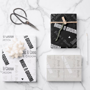 Feuille De Papier Cadeau Mariage de mariée et de chambre