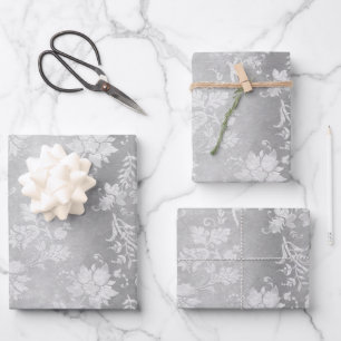 Feuille De Papier Cadeau Mariage vintage Brocade