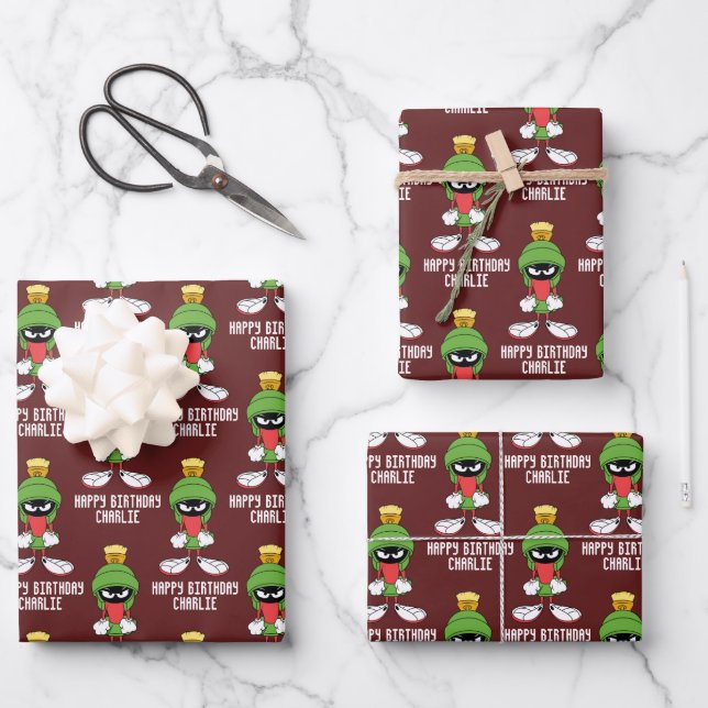 Feuille De Papier Cadeau MARVIN THE MARTIAN™ Upset (Recto)