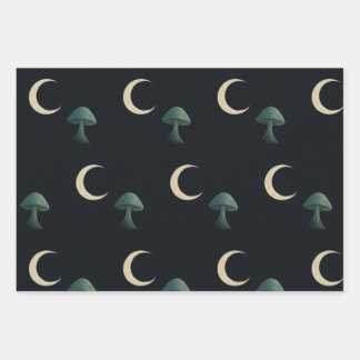 Feuille De Papier Cadeau Mascarade au Clair de Lune Élégant Halloween