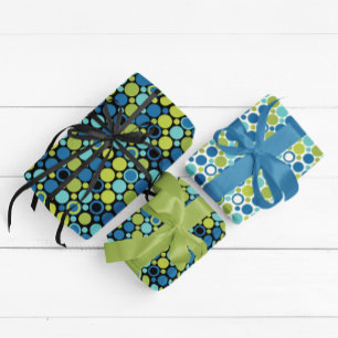 Feuille De Papier Cadeau MCM de chaux et bulle aquatique
