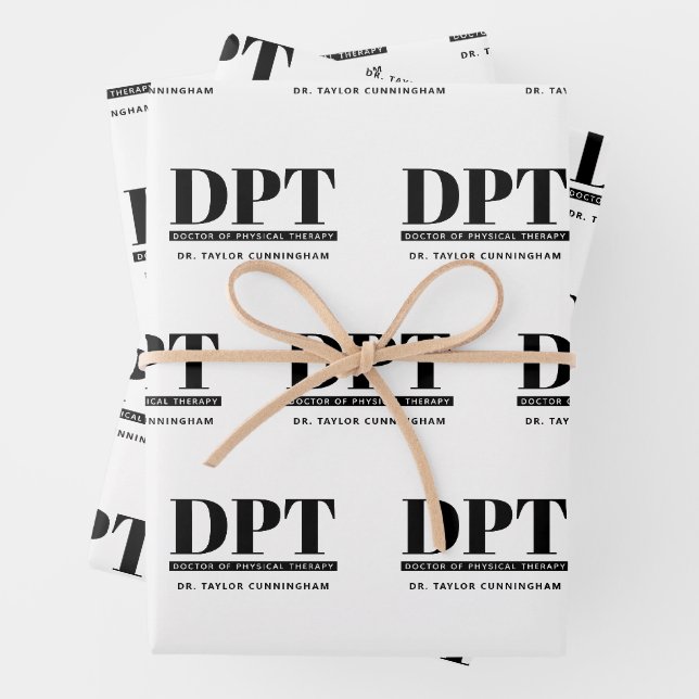 Feuille De Papier Cadeau Médecin DPT moderne personnalisé de thérapie physi (En situation)