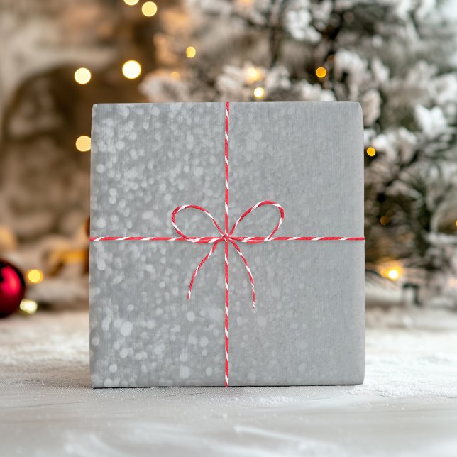 Feuille De Papier Cadeau Mélange Ombre de Parties scintillant gris argent F (Grey Silver Faux Glitter Ombre Mix Wrapping Paper Sheets)