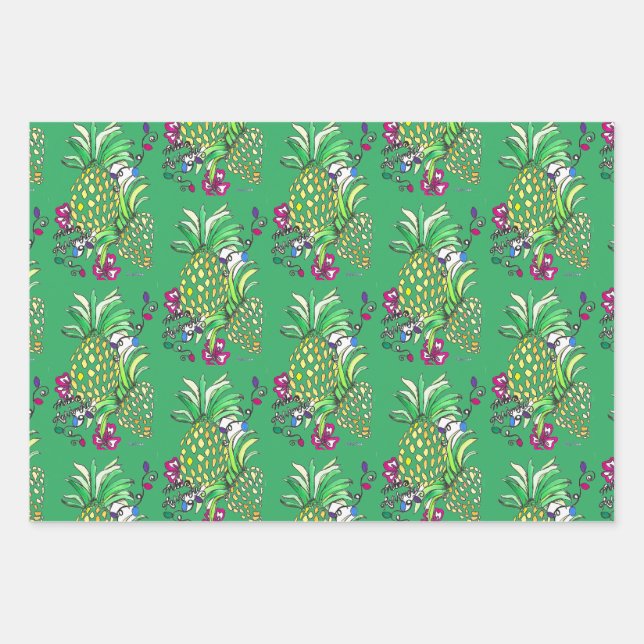 Feuille De Papier Cadeau Mele Kalikimaka (Devant 3)