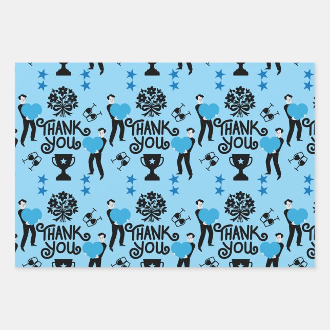 Feuille De Papier Cadeau Merci (Devant)