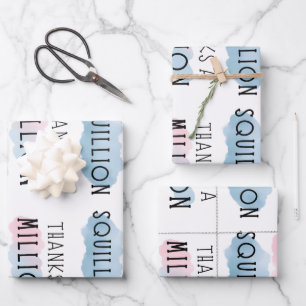 Feuille De Papier Cadeau Merci un Million, Milliard, Milliard, Milliard, Gi