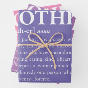 Feuille De Papier Cadeau Mère