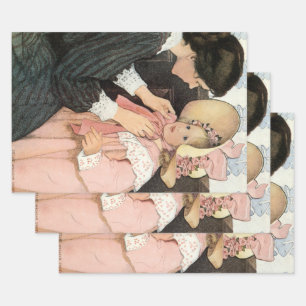 Feuille De Papier Cadeau Mère et enfant vintage par Jessie Willcox Smith