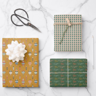 Feuille De Papier Cadeau Merry + Bright Ornament Collection 