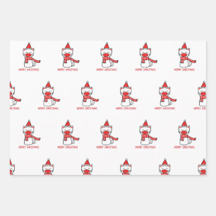 FEUILLE DE PAPIER CADEAU MERRY CHRISTMAS CADEAUX AVEC MASKS CADEAU WRAP