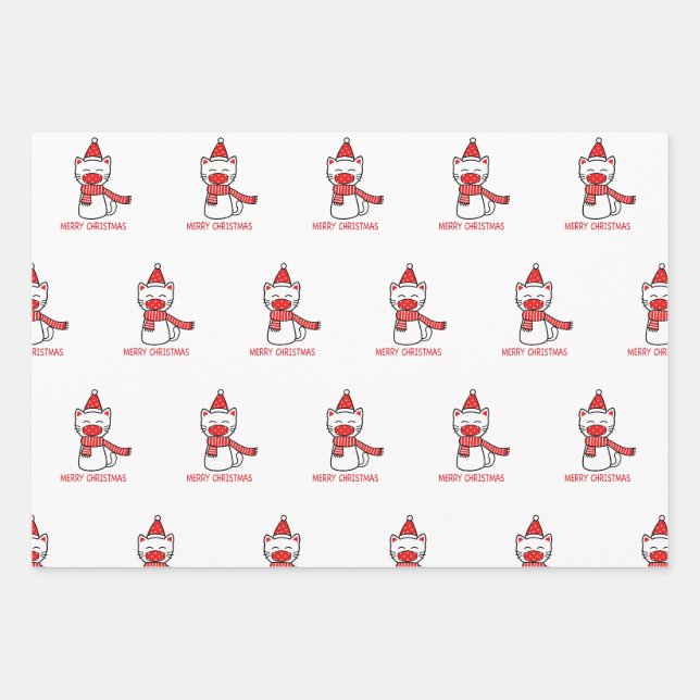 FEUILLE DE PAPIER CADEAU MERRY CHRISTMAS CADEAUX AVEC MASKS CADEAU WRAP (Devant 2)