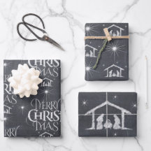 Merry CHRISTmas Christian Chalkboard Calligraphie