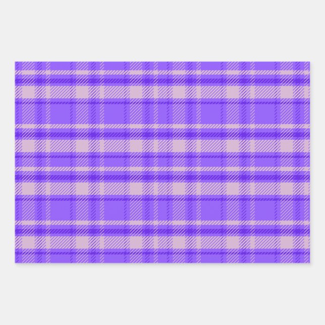 Feuille De Papier Cadeau Merry Peri Plaid Bold Holiday (Devant 3)