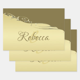 Feuille De Papier Cadeau Métal or de luxe décoratif sur or militaire