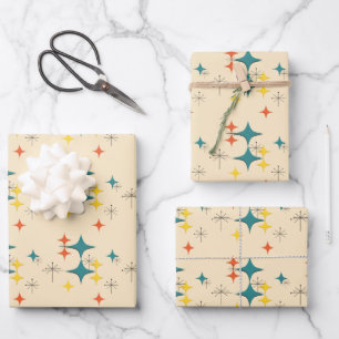 Feuille De Papier Cadeau Mi-siècle de l'ère moderne de l'ère des amours 4