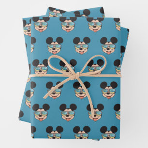 Feuille De Papier Cadeau Mickey   Mickey Lunettes de soleil tropicales