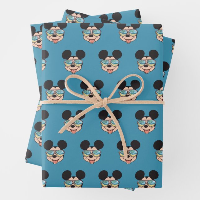 Feuille De Papier Cadeau Mickey | Mickey Lunettes de soleil tropicales (En situation)