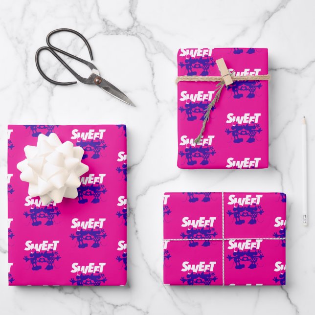 Feuille De Papier Cadeau Mickey & Minnie Souris| Sweet! Saint-Valentin (Recto)