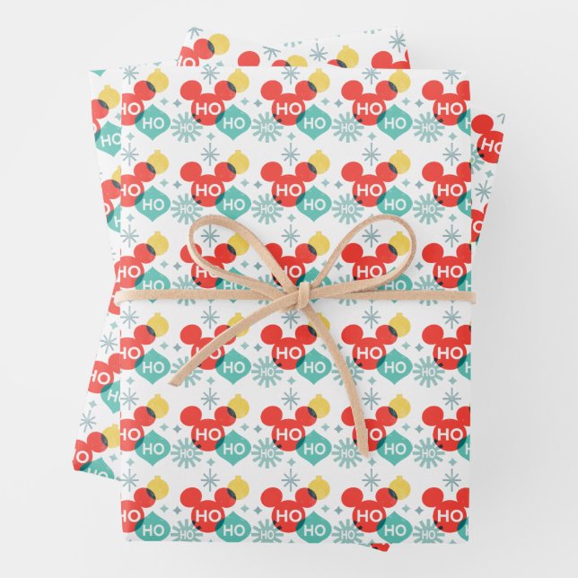 Feuille De Papier Cadeau Mickey Mouse | Ho Ho Ho (En situation)