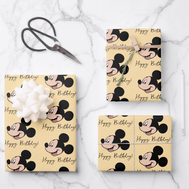 Feuille De Papier Cadeau Mickey Mouse Smile (Recto)