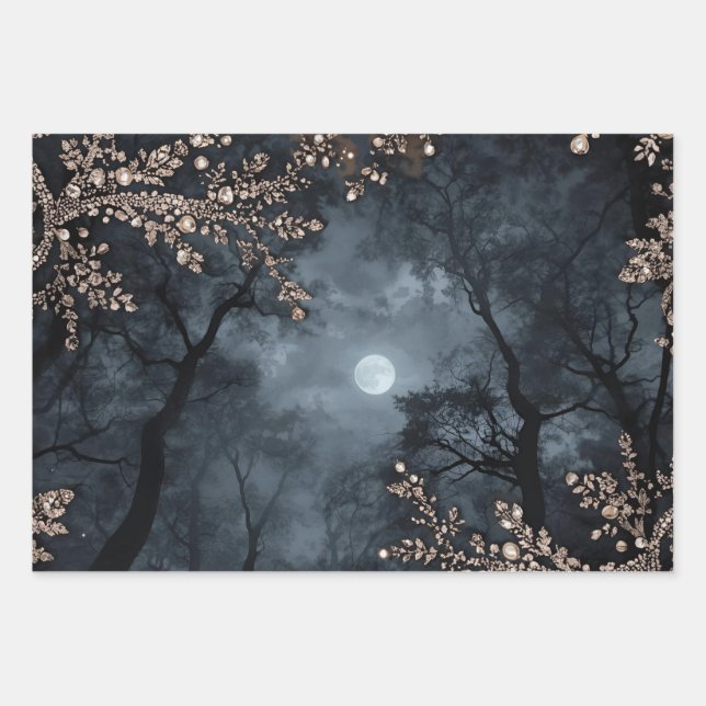 Feuille De Papier Cadeau Midnight Crystal  (Devant)