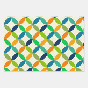 Feuille De Papier Cadeau Minimaliste géométrique moderne du milieu du siècl