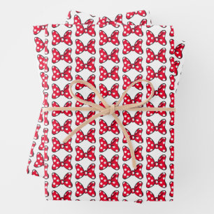 Feuille De Papier Cadeau Minnie branchée   Pot rouge