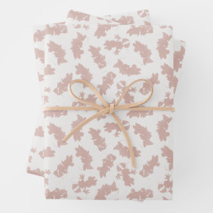 Feuille De Papier Cadeau Minnie Souris rose Boho Motif d'anniversaire