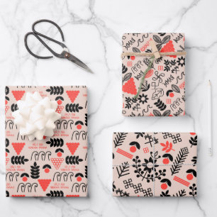 Feuille De Papier Cadeau Modèle floral folklorique ukrainien. Ukraine