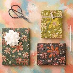 Feuille De Papier Cadeau Modèle Floral vintage