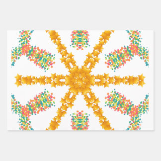 Feuille De Papier Cadeau Modern Wrapping Paper Flat Sheet Set of 3