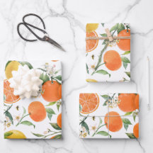 Moderne et élégant Aquarelle Motif Citrus