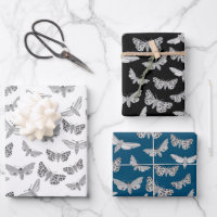 Moderne Moth Motif Élégant Chic Neutral Cadeau